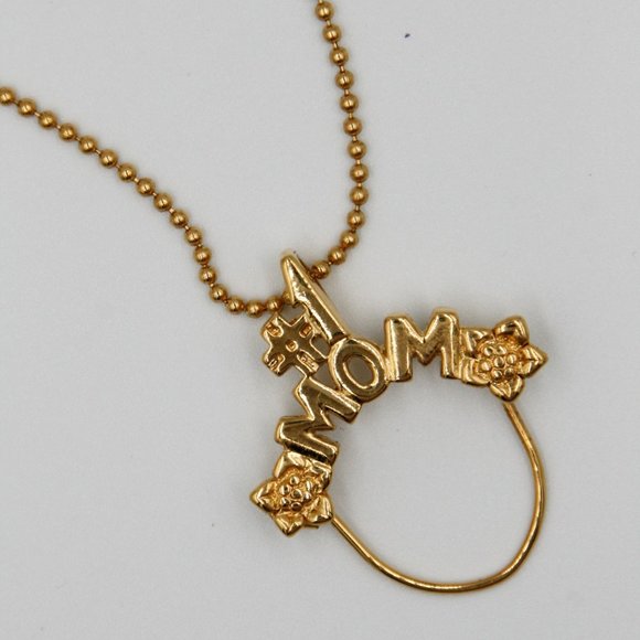 Gold Costume Jewelry #1 MOM - Picture 1 of 3